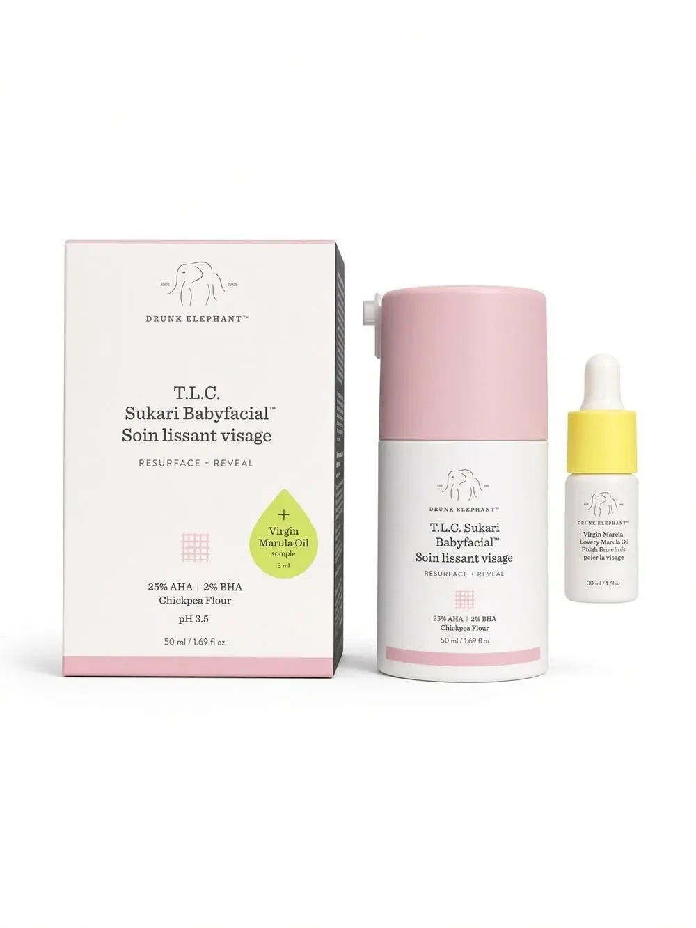 $80 | Drunk Elephant T.L.C. Sukari Babyfacial + Marula